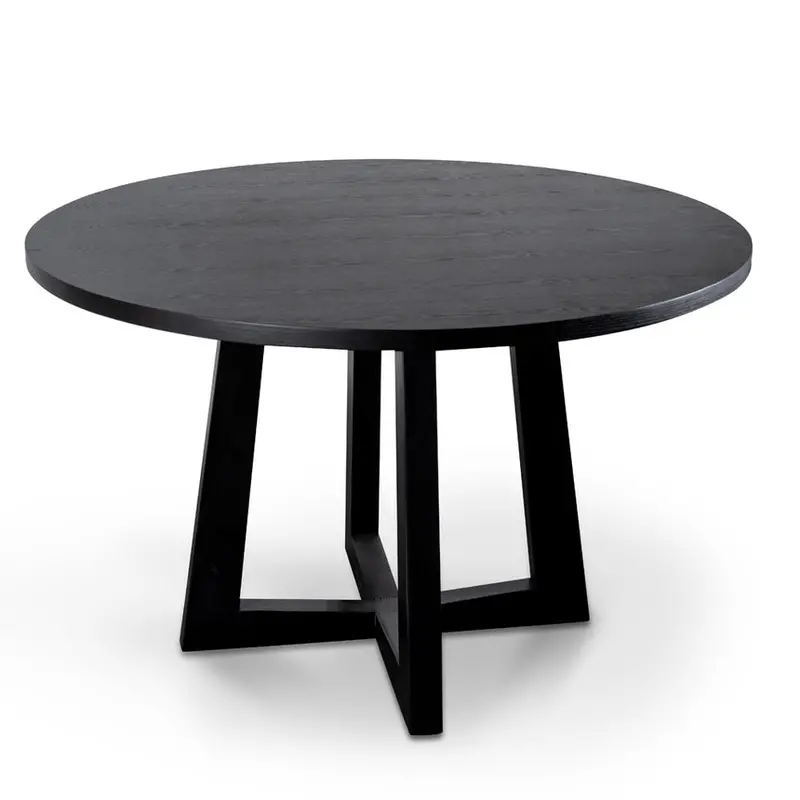 1.2M Matte Black Dining Table – Compact Rectangular Surface 1