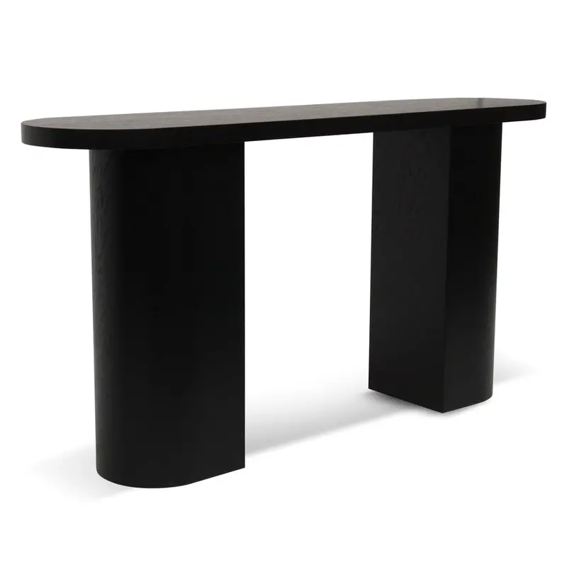 1.5M Black-Stained Oak Console Table – Contemporary Finish 1