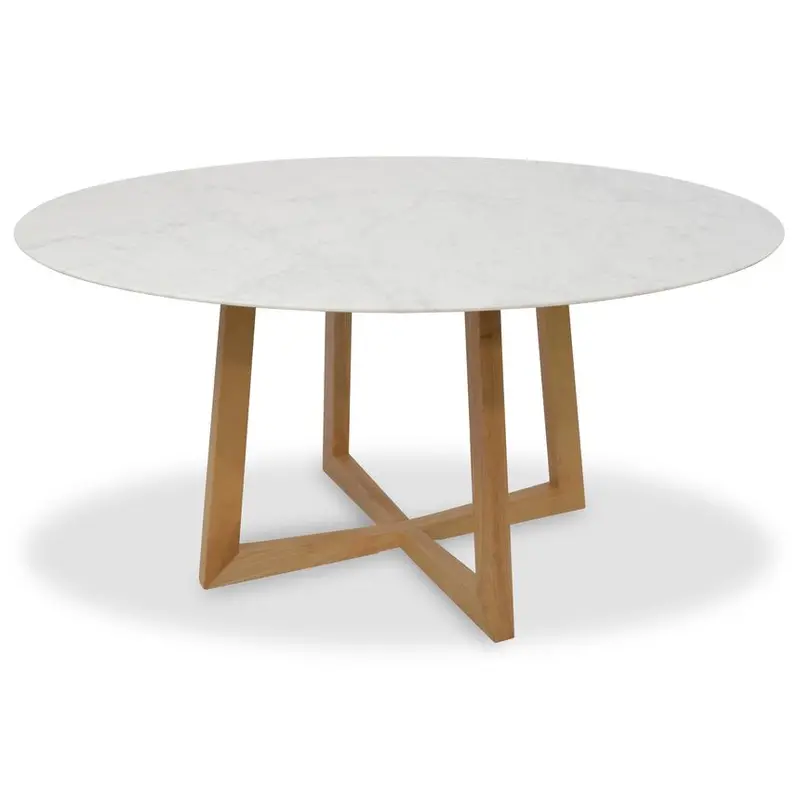 1.5M Round Natural Marble Dining Table 1