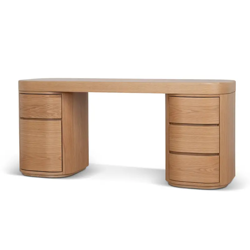 1.7M Natural Oak Office Desk For Home Workspace 1