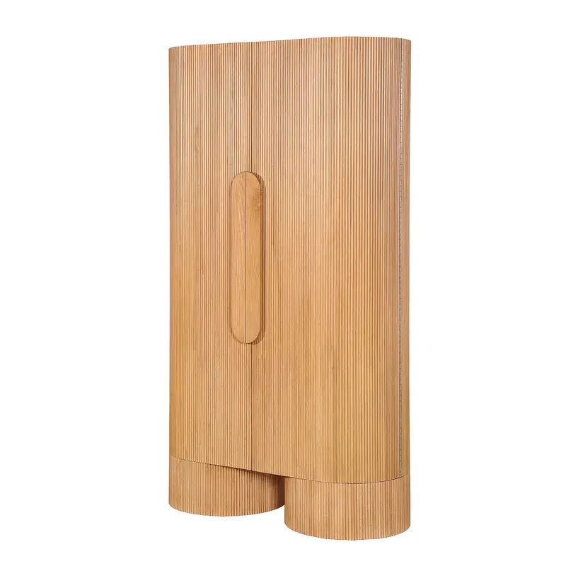 1.82-Meter Light Natural Tall Cabinet For Living Or Entryway 1