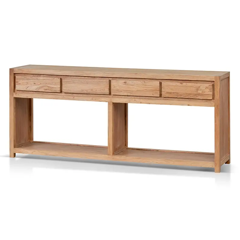 1.8M Reclaimed Wood Console Table – Eco-Friendly Natural Finish 1