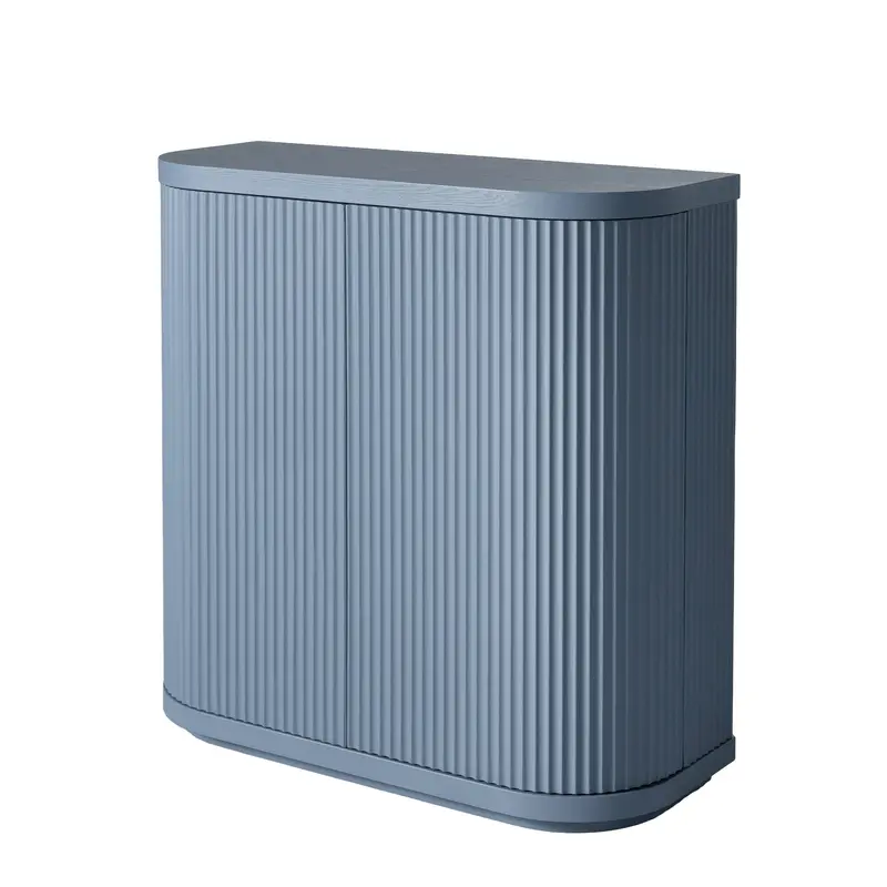 100Cm Light Blue Wooden Storage Cabinet 1
