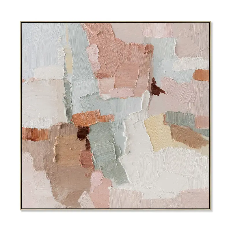 100X100Cm Natural Finish Framed Canvas 1