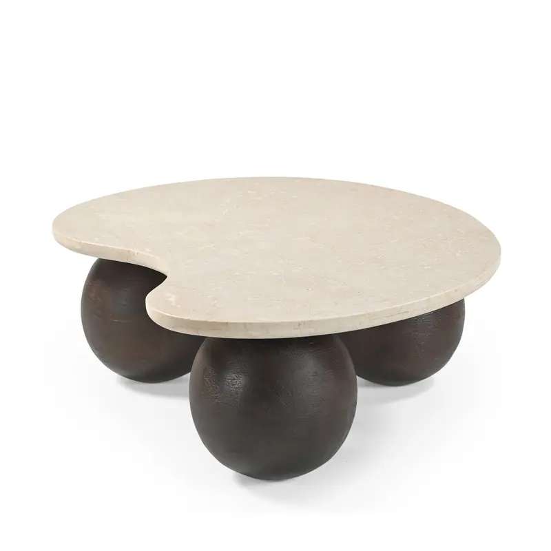 104Cm Walnut Travertine Coffee Table 1