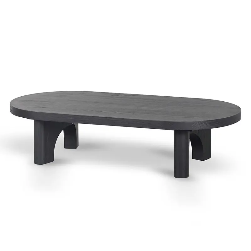 140Cm Rectangular Coffee Table In Full Matte Black 1