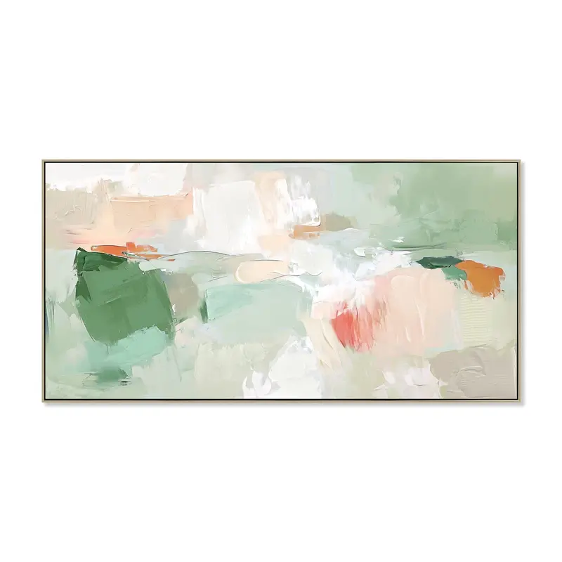 140X70Cm Horizontal Natural Wood Framed Canvas 1