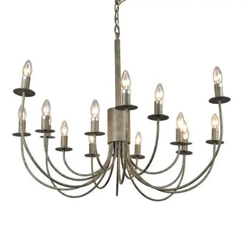 16-Light Taupe Iron Chandelier – Grand Statement Ceiling Fixture 1