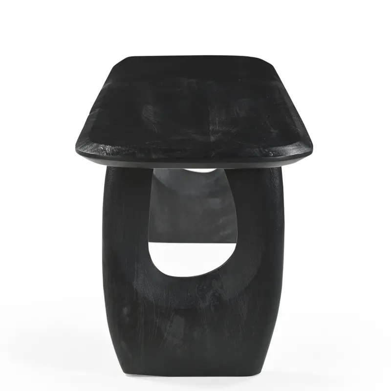 178Cm All-Black Bench – Sleek Minimalist Design 1