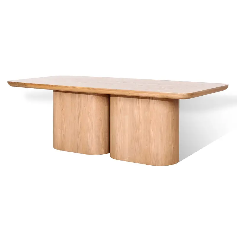 2.2-Meter Natural-Finish Solid Wood Dining Table 1