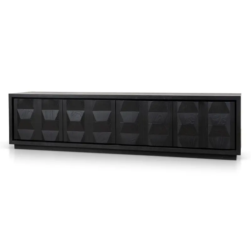 2.2M Sleek Black Tv Entertainment Unit 1