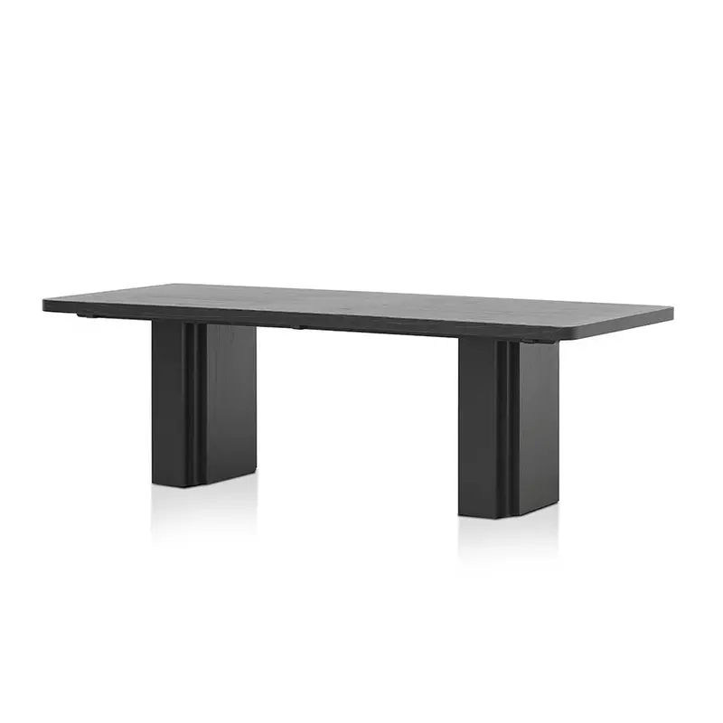 2.4M Black Elm Dining Table 1