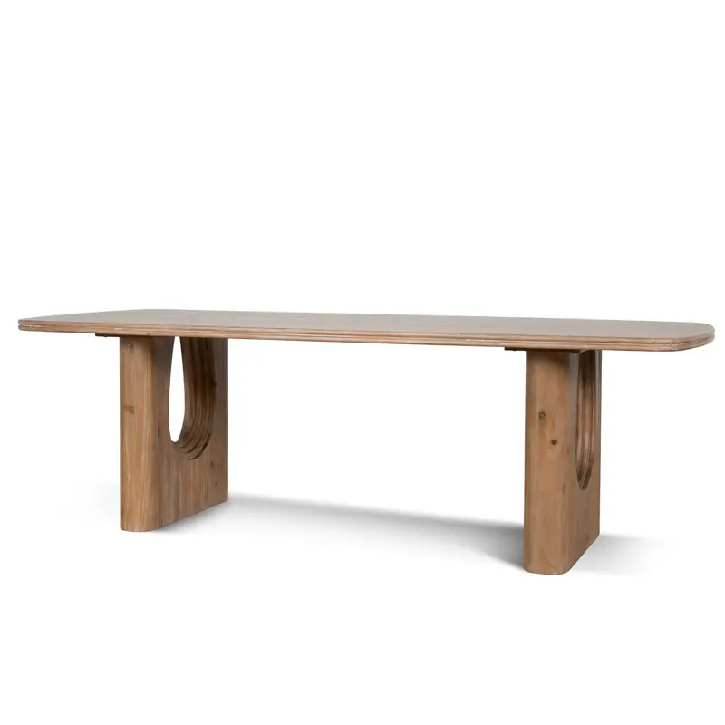 2.4M Natural Elm Dining Table 1