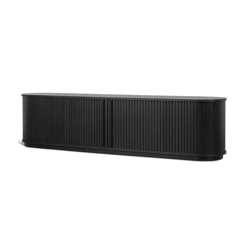 2-Metre Modular Tv Unit In Full Matte Black 1