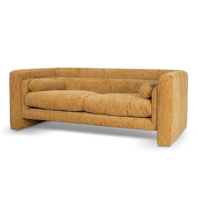 2-Seater Fabric Sofa In Yellow Sand 1