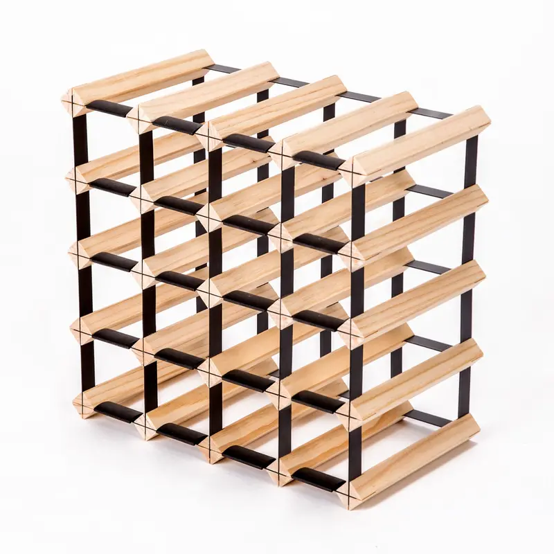 20-Bottle Timber Wine Rack – Compact Cellar Organizer For Small Spaces 1