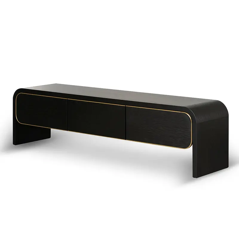 2M Textured Espresso Black Tv Entertainment Unit 1