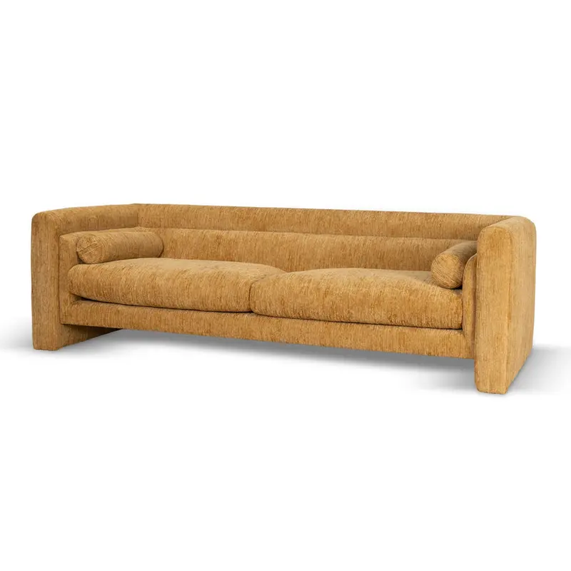 3-Seater Fabric Sofa In Yellow Sand 1