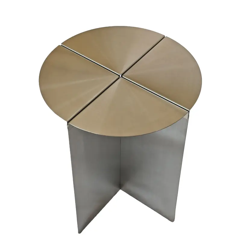 38Cm Stainless Steel Round Side Table 1