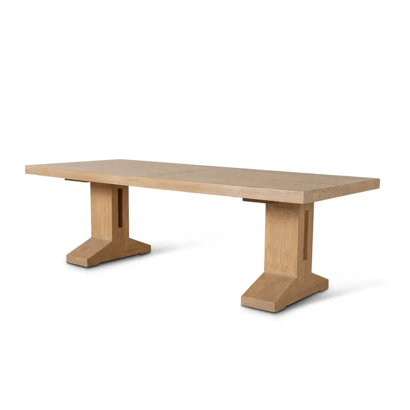 3M Solid Elm Dining Table – Natural Finish 1