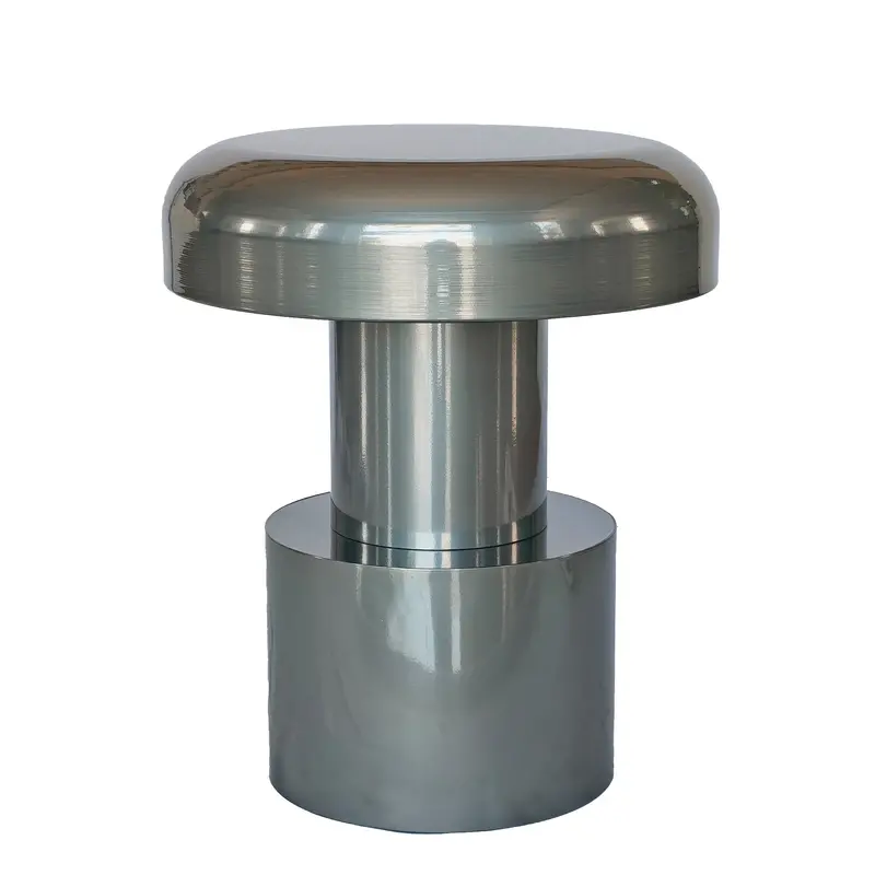 40Cm Powder Silver Round Side Table 1