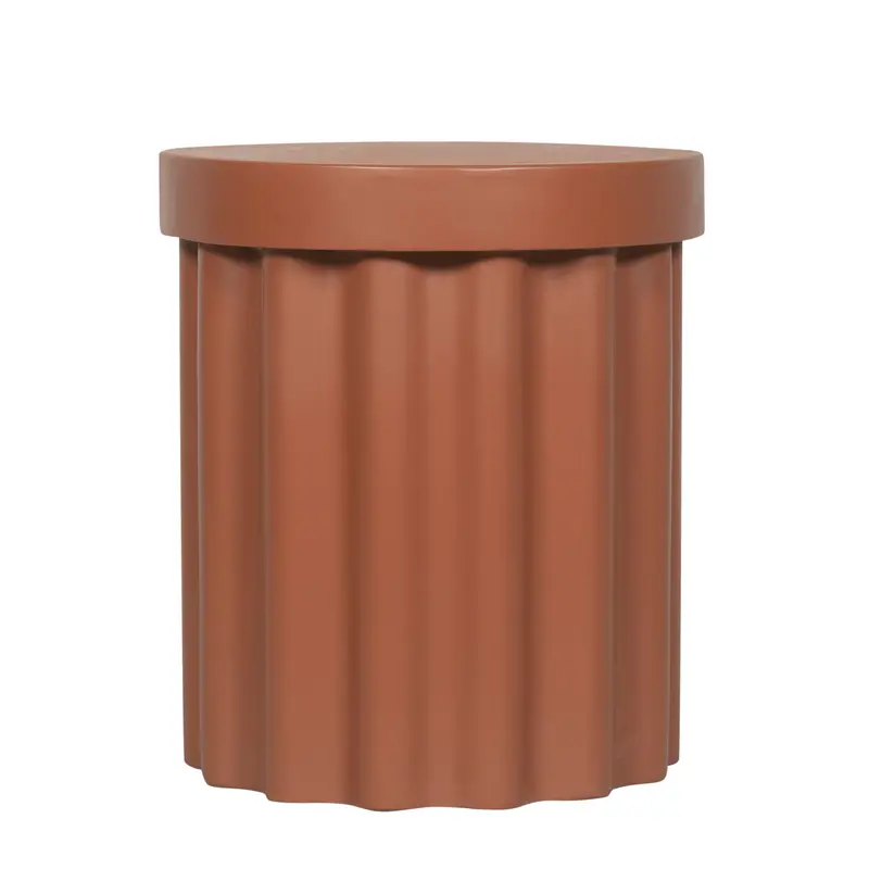 40Cm Terracotta Concrete Side Table 1