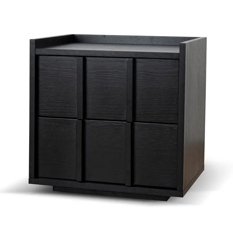 50Cm Black Bedside Table 1
