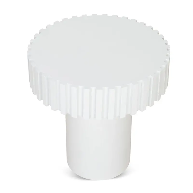 50Cm Full-White Round Side Table 1