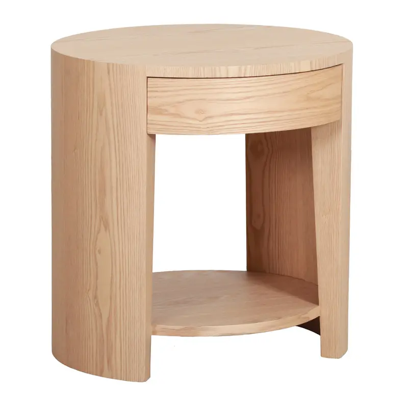 55Cm Natural Wood Side Table For Living Rooms Or Bedrooms 1