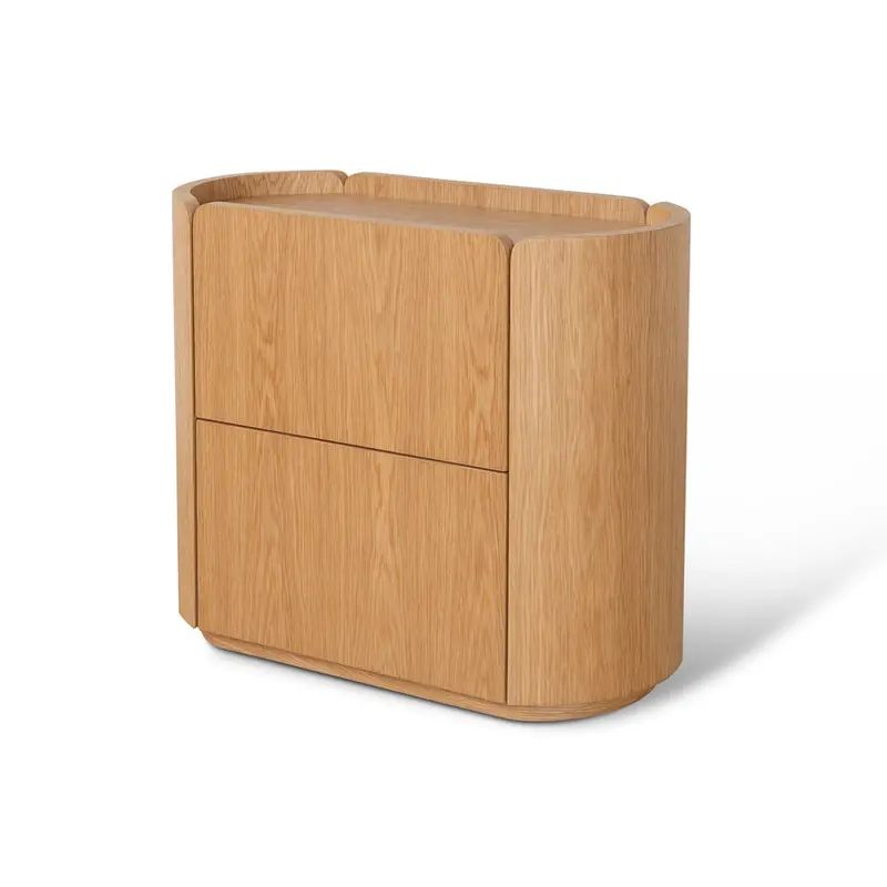 60Cm Natural Oak Bedside Table – Compact Nightstand 1