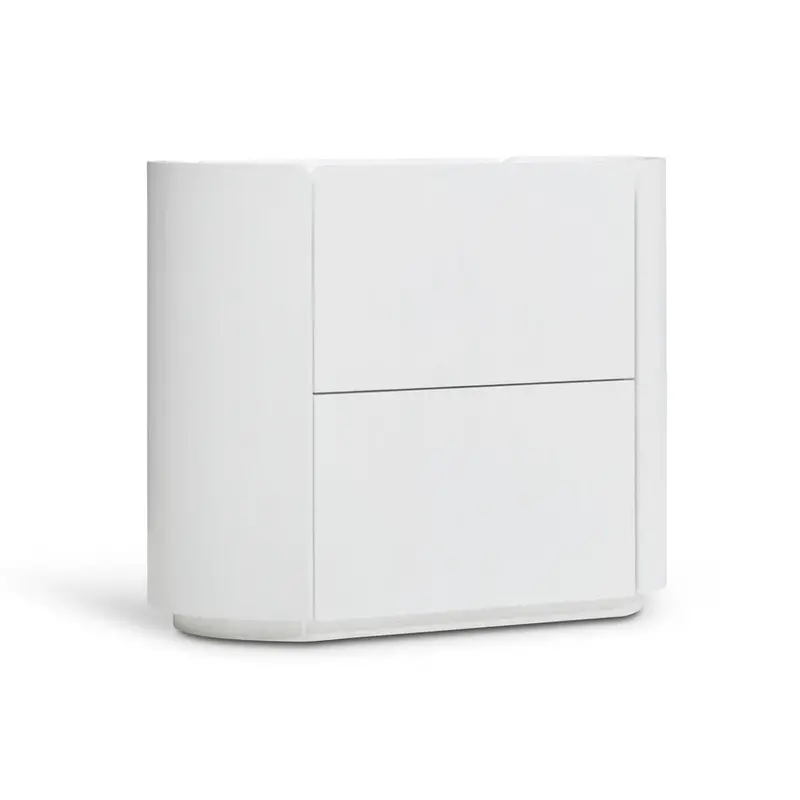 60Cm White Oak Bedside Table – Warm Neutral Nightstand 1