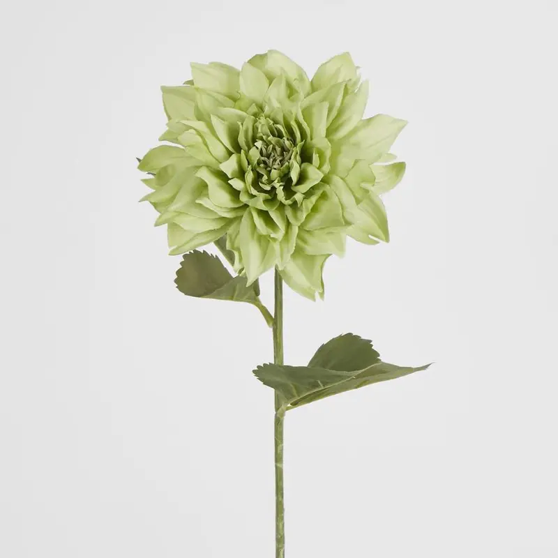 62Cm Green Dahlia Stem – Real-Touch Silk Flower 1