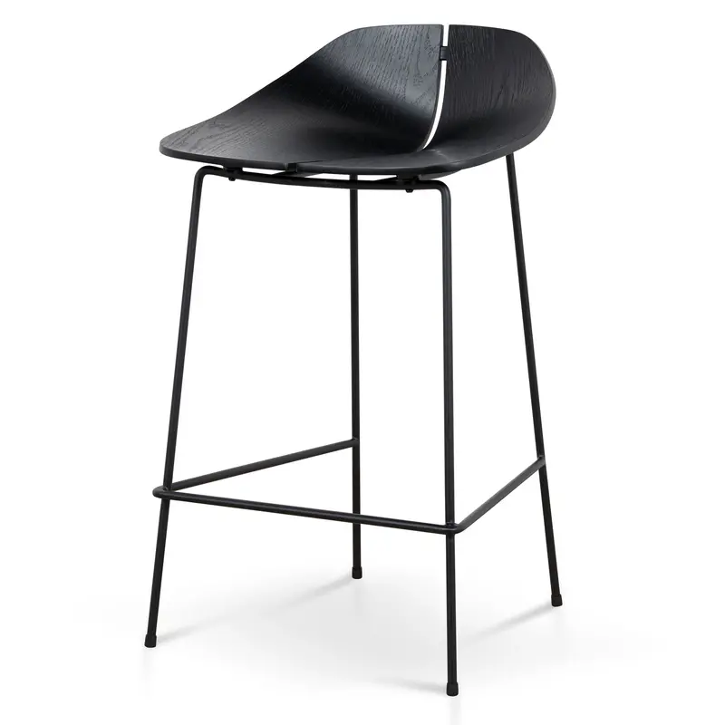 65Cm Minimalist Black Bar Stool 1