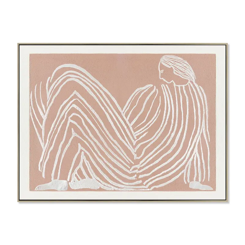 80X60Cm Vertical Natural Wood Framed Canvas 1