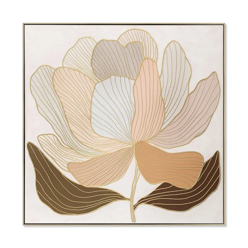 80X80Cm Natural Frame Canvas – Gallery Style 1