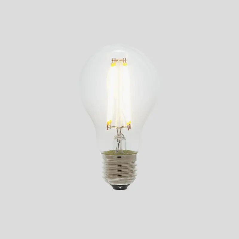 A60 Clear Glass Led Filament Bulb – 6W E27, Classic Warm White (2200K) 1