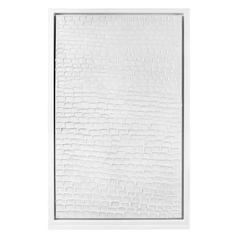 Abstract White Ripple Canvas Art Print For Contemporary Walls 1