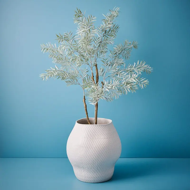Acacia Tree Artificial Plant – Dual-Plant Display Set 1