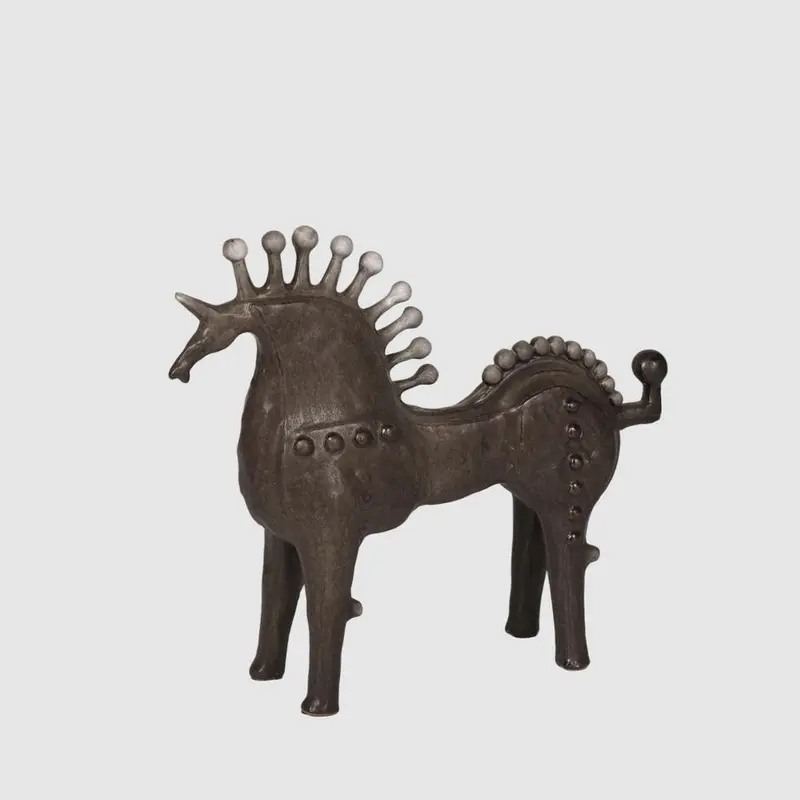 Ace Tall Black Horse Statue – Elegant Equestrian Decor Sculpture 1