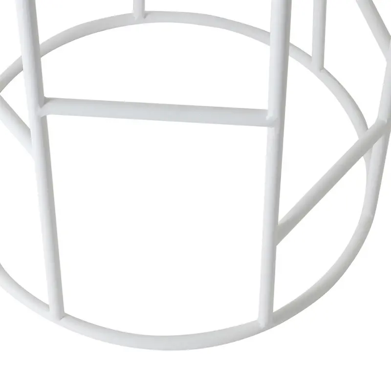 Aiden Natural Linen Bar Stool With White Steel Frame 1