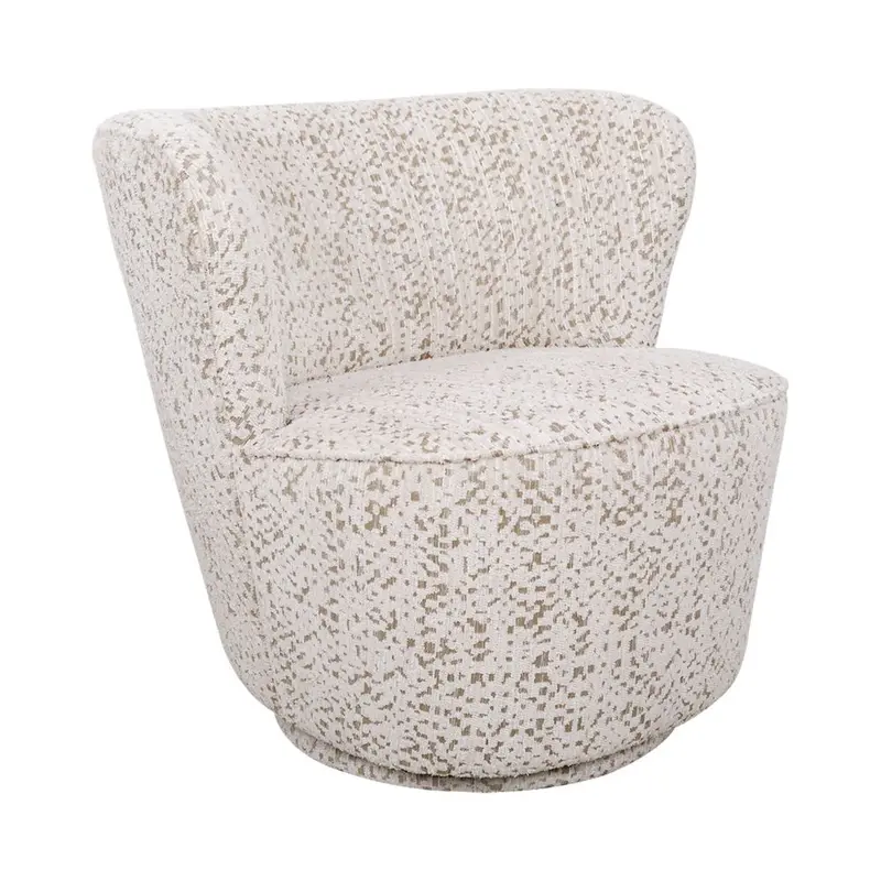 Alberta Oyster Jacquard Swivel Accent Chair 1