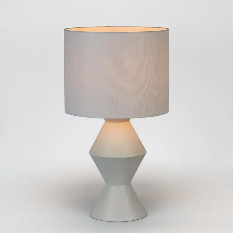 Aldo Chunky Ceramic Table Lamp – White Glazed 1