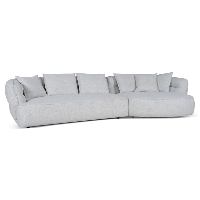 Almond Beige Right-Chaise Sofa 1