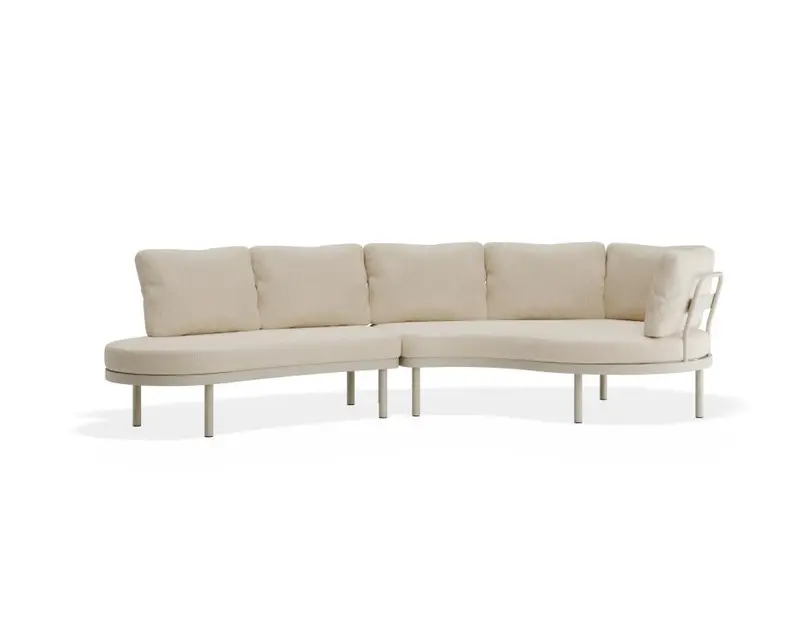 Aluna Outdoor Sofa Left-Arm Section In Latte Finish 1