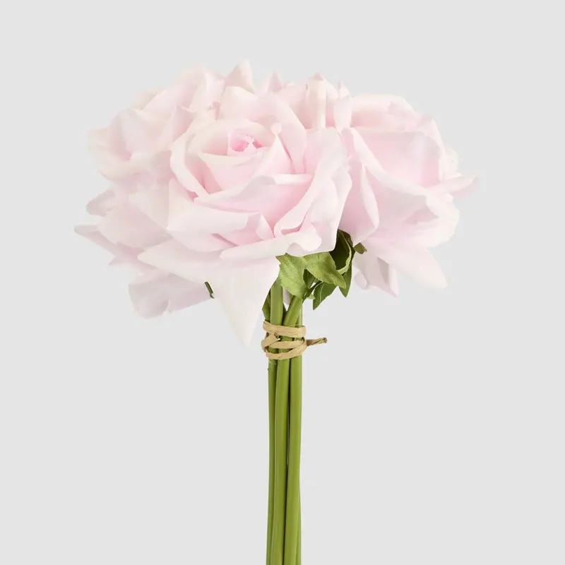 Amelia Real-Touch Pink Rose Bouquet – Natural-Looking Floral 1