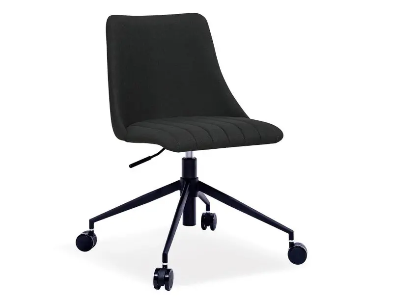Andorra Swivel Office Chair In Storm Grey Performance Fabric 1