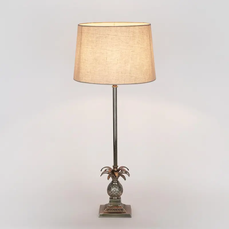 Antique Silver Finish Caribbean Table Lamp Base 1