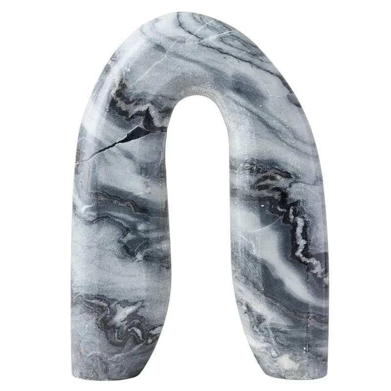 Arch Grey Marble Sculptural Accent Piece 1