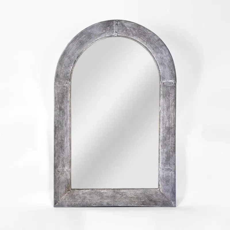 Arched Metal Wall Mirror – Contemporary Curved Frame 1