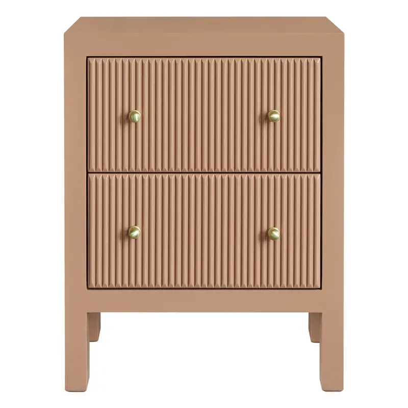 Ariana Compact Nightstand In Mocha Mousse Finish 1